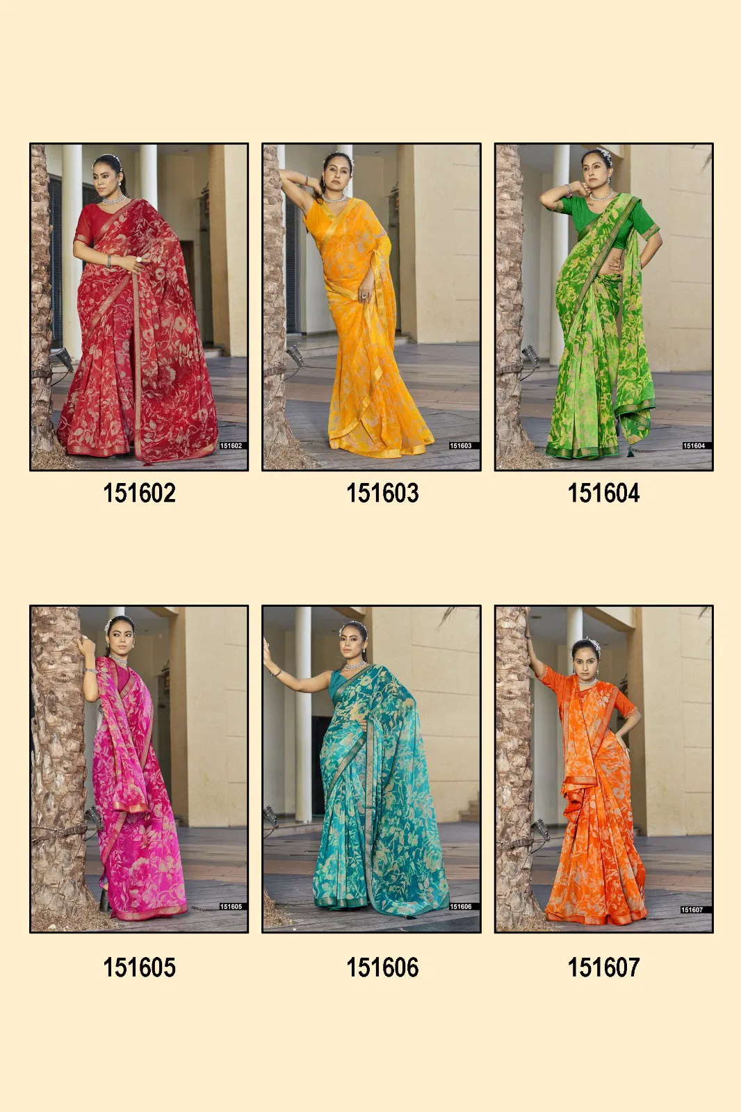 Vikanshi By Vallabhi Chiffon Floral Printed Daily Wear Saree Wholsale Online